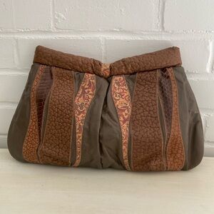 Womens marcel leather retro 1980 style disco shoulder purse clutch